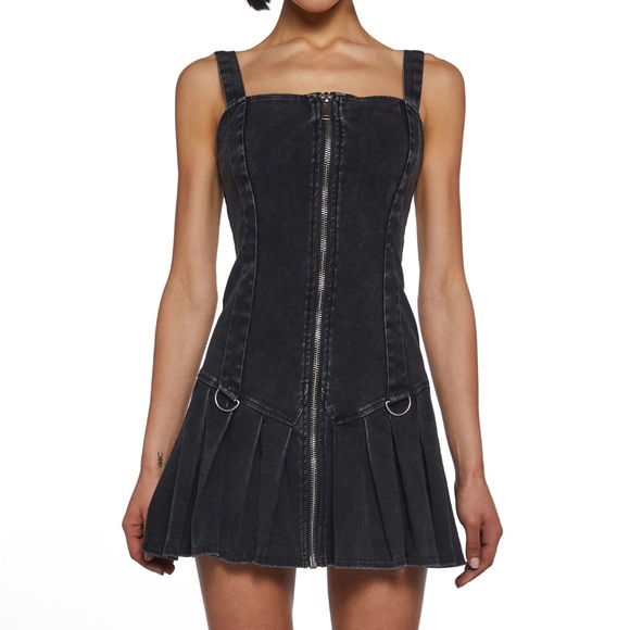 BNWT Dolls Kill Current MoodLife Moto Mini in black - Picture 4 of 5